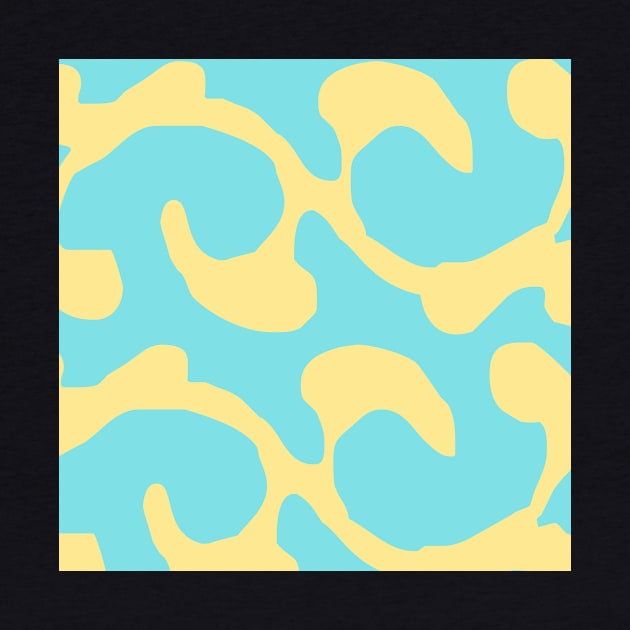 Abstract pattern baby blue swirl by Word and Saying